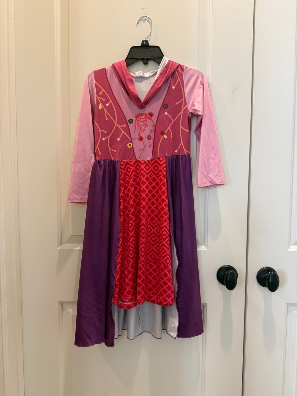Girls Princess Hooded Costume Dress Pink Purple Red Size 120